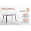 Grande table rectangulaire avec base en métal solide et moderne-855127050