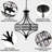 5-Light Black Drum K9 Crystal Chandelier-725459489