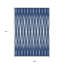 Tapis d'intérieur / extérieur géométrique lavable 9 pi x 12 pi bleu marine, gris et ivoire