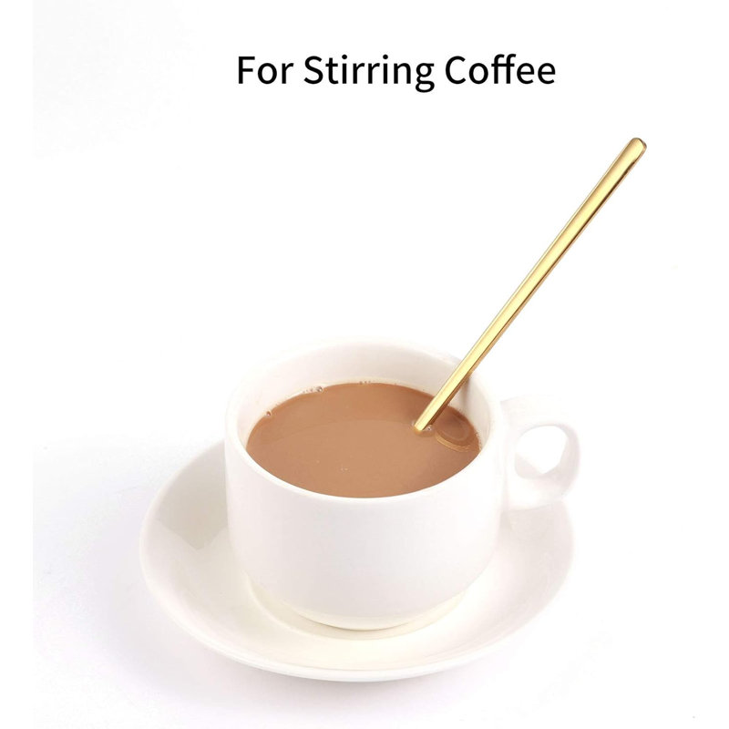 4-piece Gold Stainless Steel Coffee Spoon Set