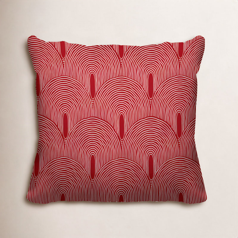 Coussin Limpo, L 17 po x H 17 po, Rouge