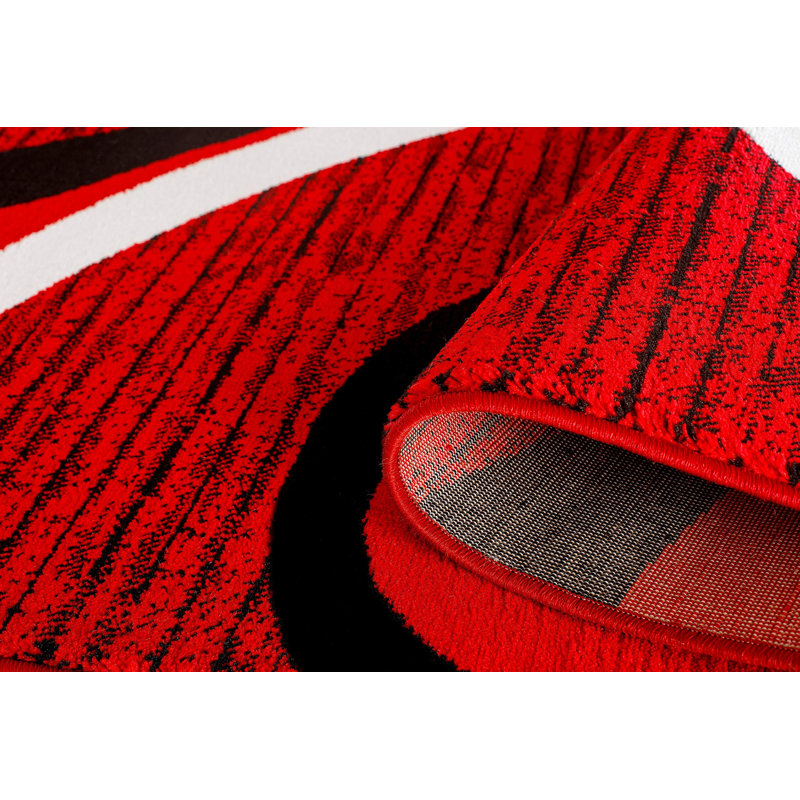 GloryRugs ModernSwirlsAreaRug,Carpet forBedroom,LivingRoom,Dining-Sevilla4817A(Red), Rectangle 7'10.5" x 10'2"