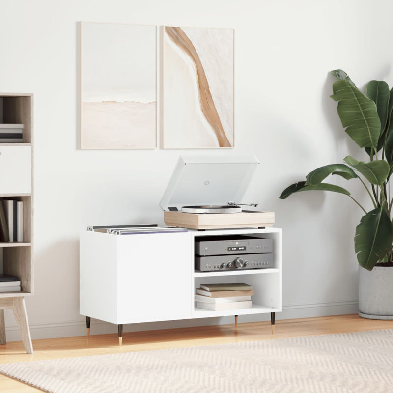 48cm H Media Shelves, White