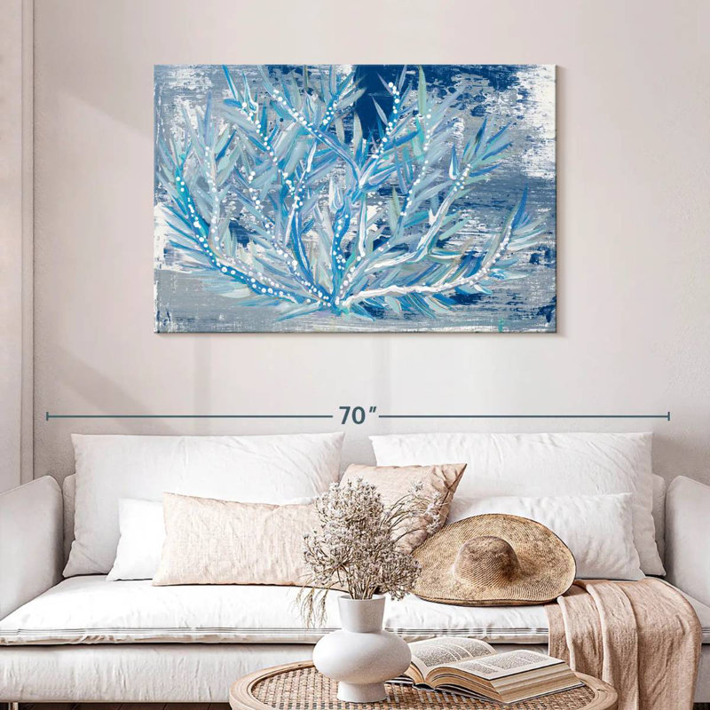 Brampt Azul Dotted Coral Horizontal, 30'' H x 45'' W