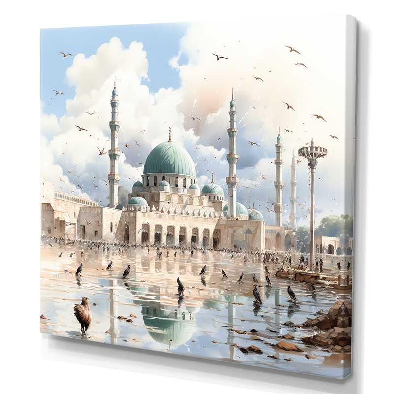 «Mosquée des propulseurs», art mural, Toile tendue, H 30 po x l 30 po x P 1,5 po