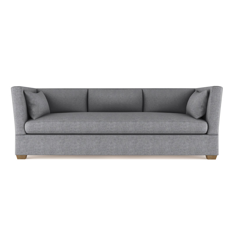 Canapé Rivington, Peluche velours pierre ponce, H 31 po x l 108 po x P 37 po, Patiné