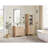 Shenzhen 30" Single Sink Bath Vanity in Aged Natural Oak with White Grain Composite Stone Top-343039047-343039048