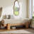 55" Upholstered Entryway Bench with Padded Seat, Shoe Bench for Bedroom or Living Room-381961750