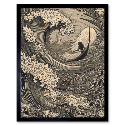 Aafko Jonah And The Storm At Sea Modern - Single Picture Frame Print