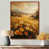 Toile avec cadre flottant brun
