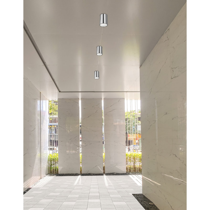 Greely Acrylic LED Flush Mount, Polished Chrome