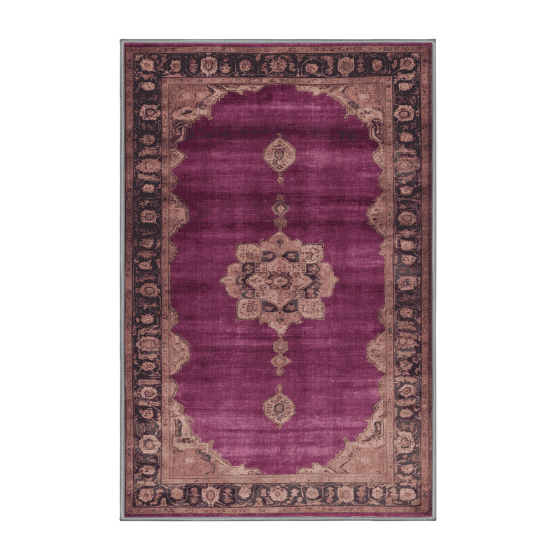 Tapis brun lavable à la machine, Rectangulaire 8 pi x 12 pi