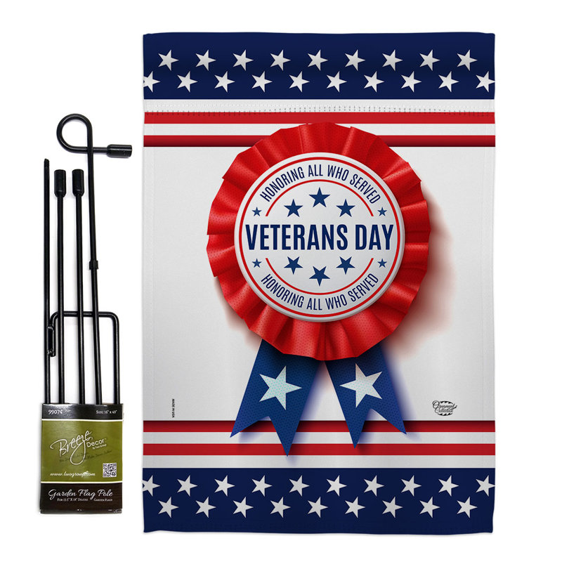 Double Sided 18.5'' H x 13'' W Polyester Flag Set