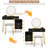 Vanity Table Stool Set with Mirror-181699169
