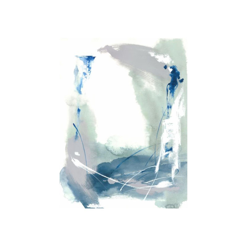 Blue Note I Painting by Janice Sadler, Image Brush Gel, 54" H x 40" W