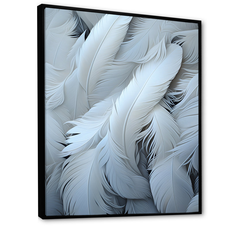 «Light as a Feather», reproduction sur toile, H 32 po x l 24 po x P 1 po, Cadre flottant noir