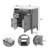 Asher Bathroom Vanity, Built In Ceramic Sink, Smart Storage, Gray 30 Inch-124806762