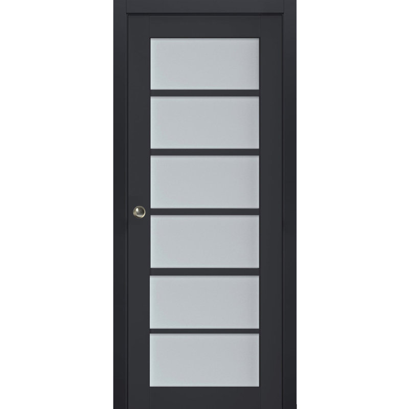 Porte de placard coulissante Veregio, 28 po x 80 po, Antracite
