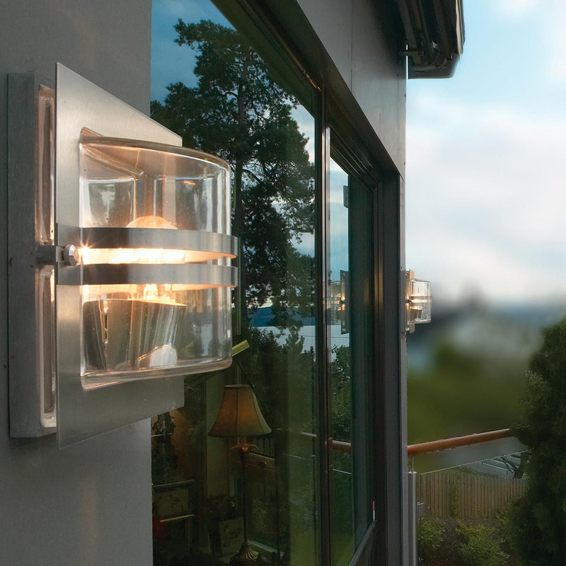 Parrott Outdoor Bulkhead Light, Stainless Steel, Clear