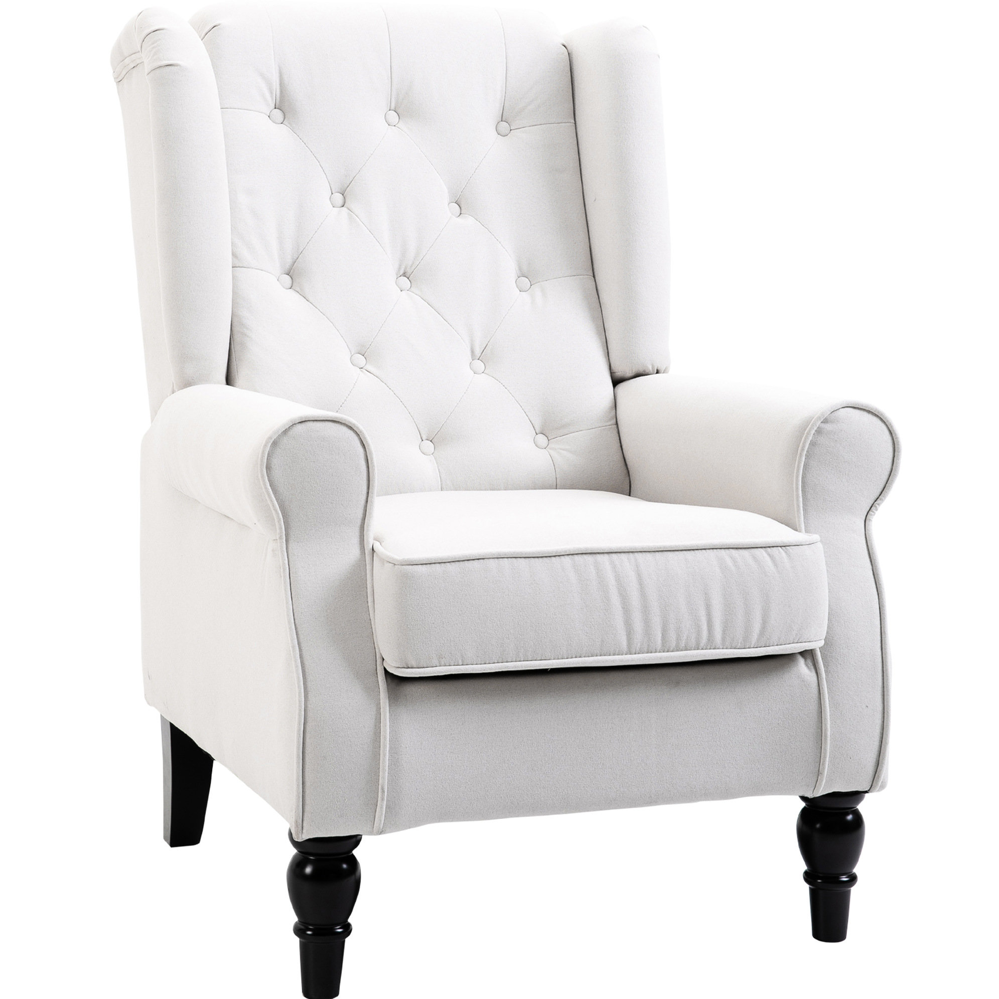 Red Barrel Studio® Accent Chair With Breathable , Cream White, For A ...