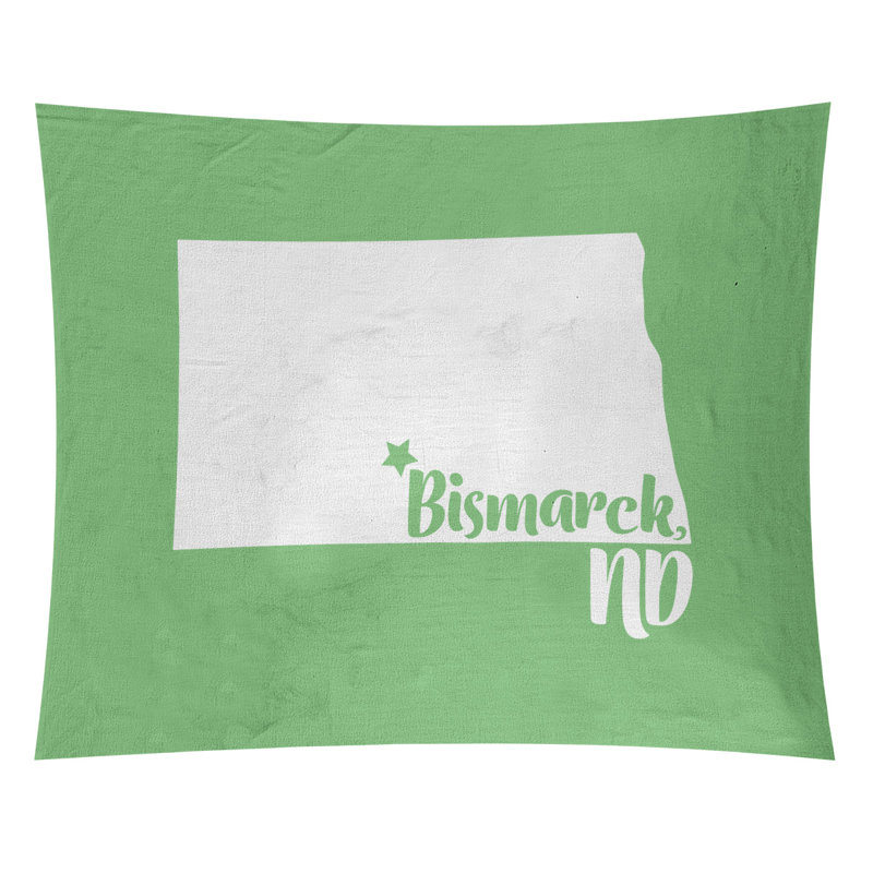 Tapisserie Bismarck North Dakota, H 27,5 po x l 37,5 po, Vert