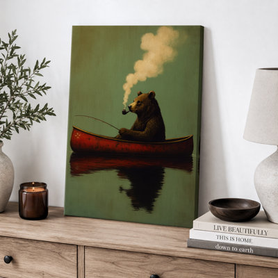 Reproduction d'art sur toile encadrée vintage