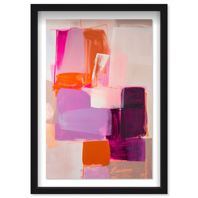 Bold Foundations I Shadowbox Abstract Print by Oliver Gal, Black Frame, 10 x 15, 31.5"H x 21.5"W, Black Frame