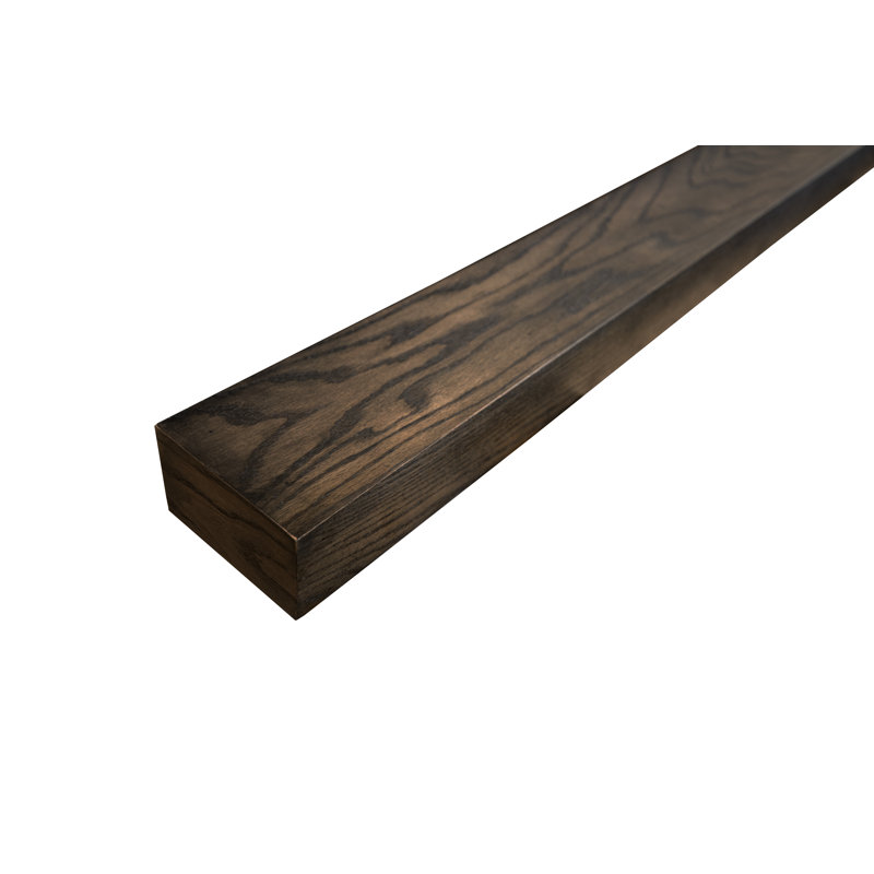 3 Piece Oak Floating Shelf, 3" H x 15" W x 4" D, Charcoal Black