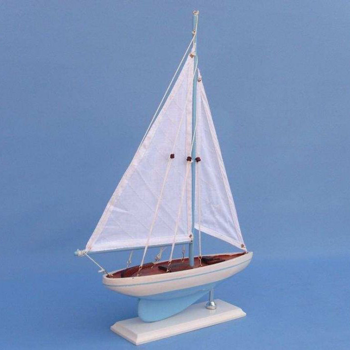 Bateau miniature Oakgrove, Bleu clair/blanc