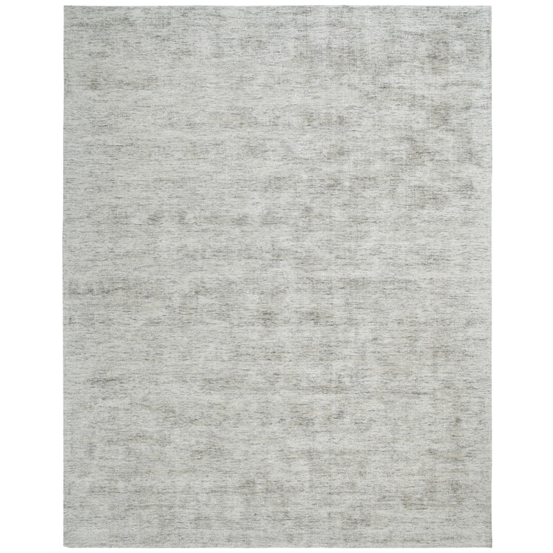Tapis gris noué à la main Doddridge, Rectangle 9 pi 6 po x 13 pi