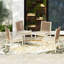 2 chaises de salle à manger Kd Mp2 - fabrication en bois, tissu hydrofuge pour l'intérieur et l'extérieur - toutes les occasions-391258439