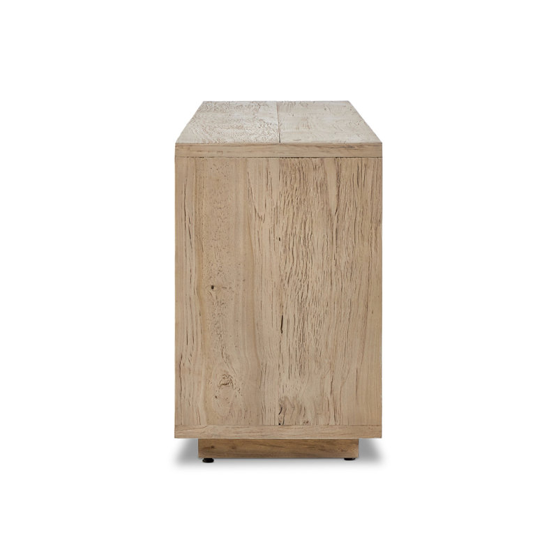 REDONDO Media Console, Bleached Alder