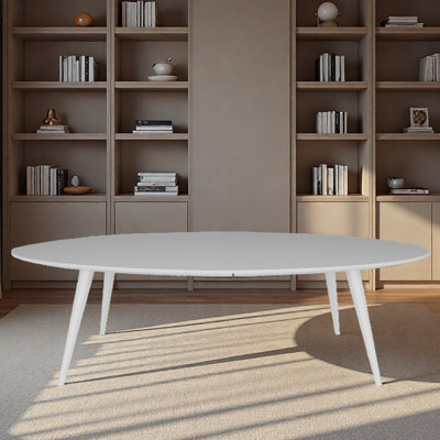 Bureau de conférence elliptique, réception blanche simple