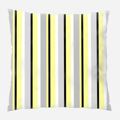 Striped Microsuede Reversible Throw Pillow