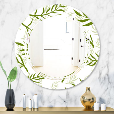 Triple C Tropical Botanicals I Coastal Frameless Wall Mirror