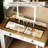 39" Oversized Makeup Mirror Vanity Table - Large Storage Side Cabinet With Tri-Color LED Smart Power Outlet-1041181768