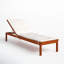 Chaise longue de patio en bois Cates