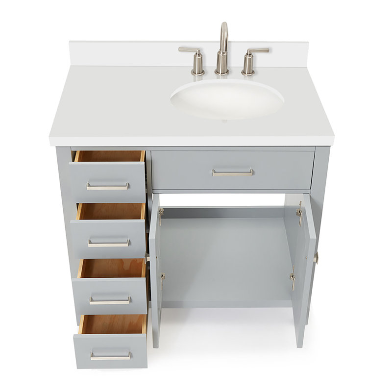 Ensemble de meuble-lavabo simple 37 po Macnair, gris