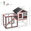 Hutte de 48 po avec toit en asphalte - construction, plateau amovible, offre une maison confortable pour une cage solide et stable, un séjour paisible