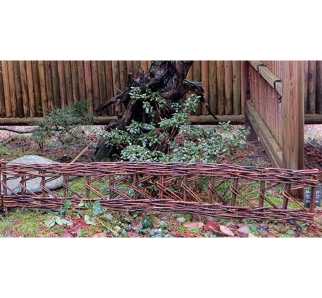 16'' H x 47'' W Brown Wood Border Fencing MGP