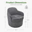 Fauteuil demi-tonneau pivotant avec housse amovible et lavable Modern-470998613