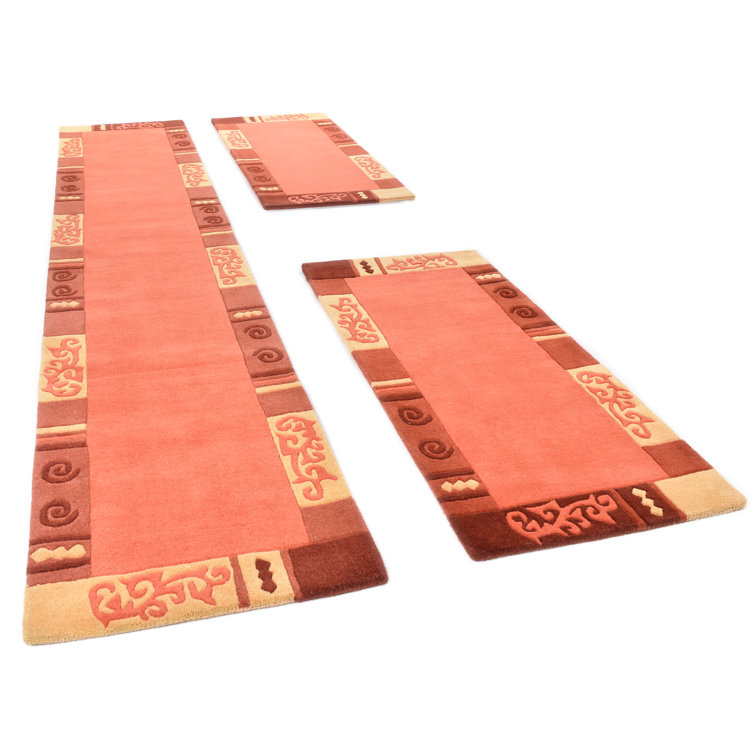 Runner Honeoye Wool Hand Woven 70cm X 620cm Area Rug Set