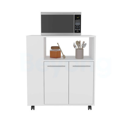 Bethesda Kitchen Cart with Spacious Storage and Durable Construction, Perfect for Organized Cooking and Entertaining.