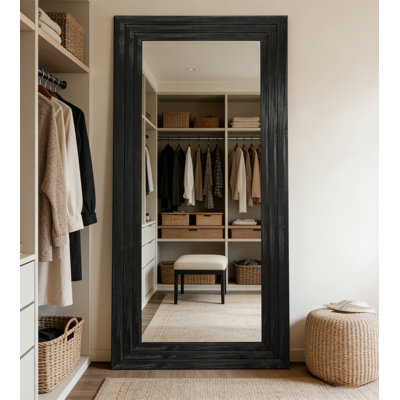 Full Body Mirror, Bracket Floor Mirror, Oversized Vertical Mirror, Large Wall Mounted Mirror, Wall Mounted Mirror, Rectangular Retro Style