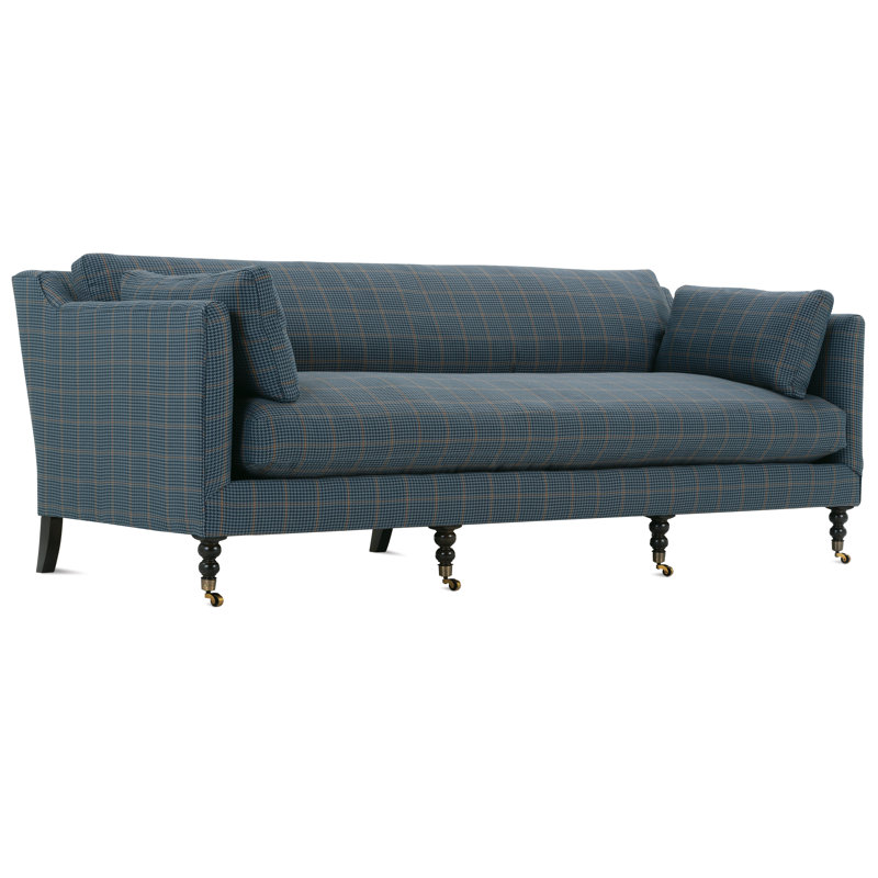 Coussin de banc pour canapé Madeline, Chocolat, Bleu