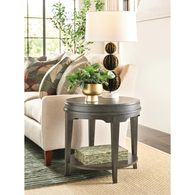 Table de bout ovale - gris anthracite