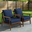 Coussin de chaise de patio 6 po d'épaisseur avec housses bleues (ensemble de 2)-635385331-635385342