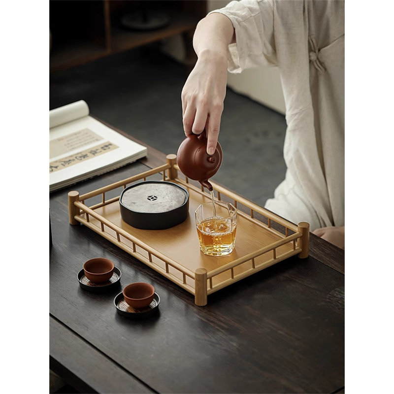 Atila Bamboo Tray, 1.97" H x 7.48" W x 12.32" D