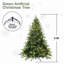 Arbre de Noël artificiel pré-éclairé avec 450 lumières incandescentes blanc chaud, 2225 pointes, pin articulé en PE + PVC avec branches à mémoire de forme partielle, support en métal pliable pour la décoration des Fêtes-1776495902