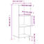 Maizler 90cm H x 34.5cm W Standard Bookcase-40916193